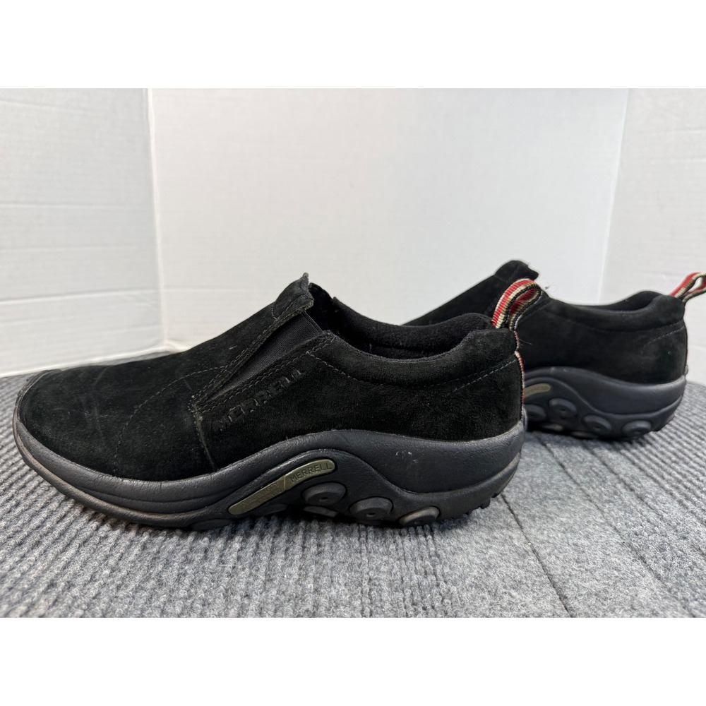 Merrell Jungle Moc Midnight Black Suede Slip On Shoes Womens 9 J60826